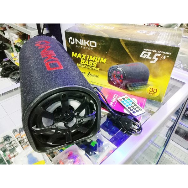 NEW PROMO NIKO GL5 - Speaker Tabung 5 inch Subwoofer Car speaker AC/DC NK-GL 5&quot;