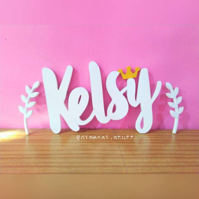 Huruf Kayu  Lettering Custom free ikon padi Shopee 