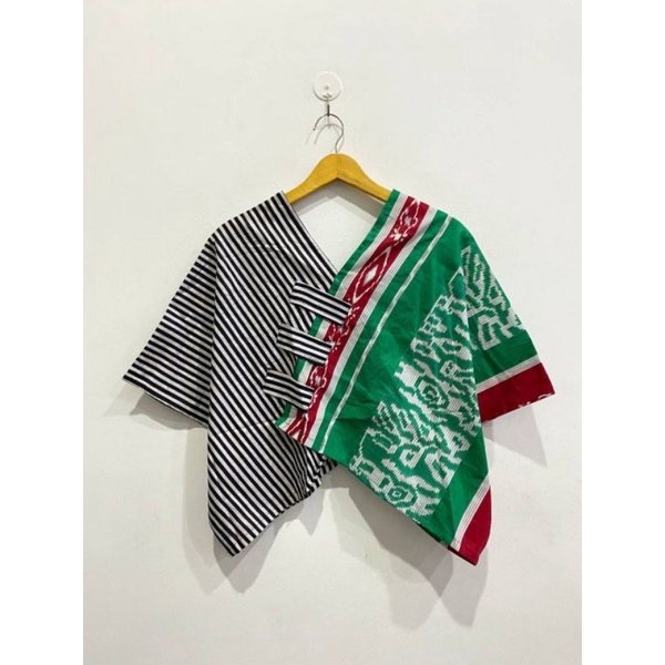 CROP TOP TORAJA TROSO AYAMIA ATASAN BATIK WANITA MODERN-Troso Hijau