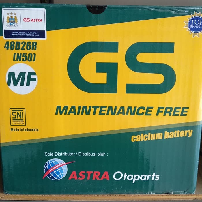 Aki GS Astra Premium N50 12V 50Ah untuk Mobil dan Truk