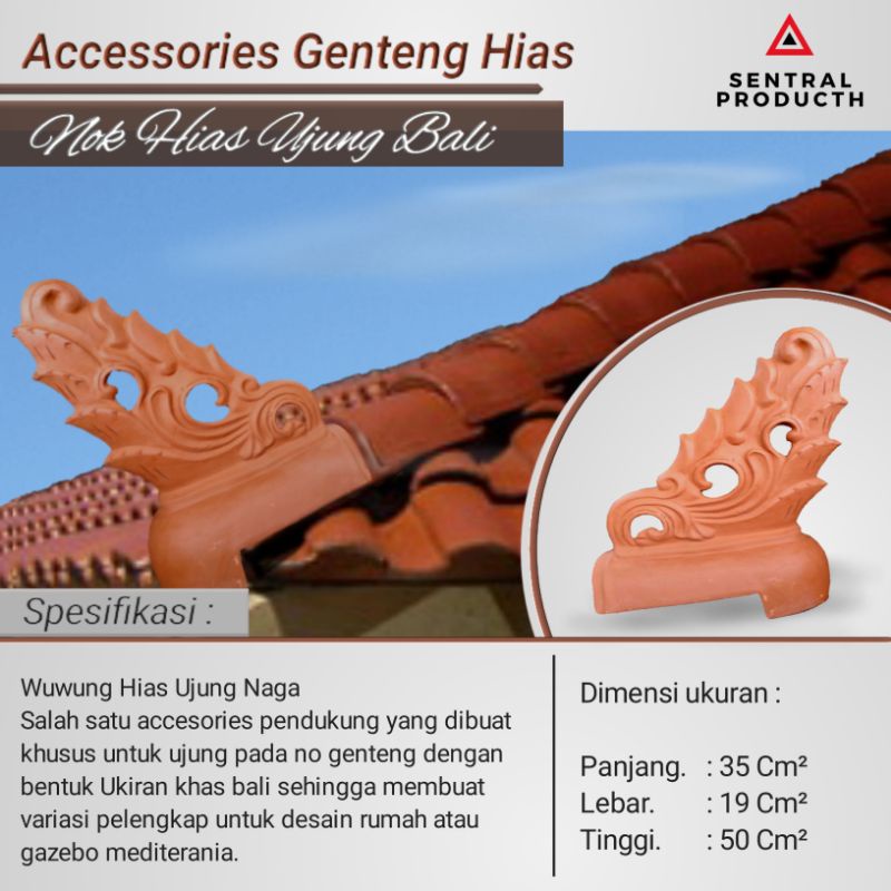 Genteng Hias Nok Ujung