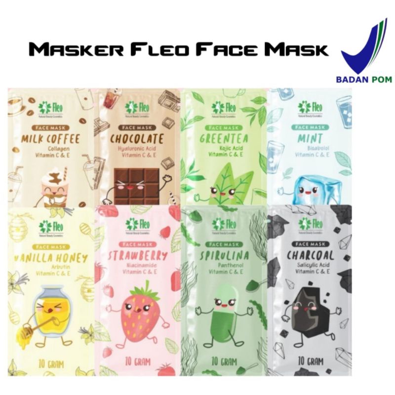 [BPOM] Travel Size Masker Wajah Organik BPOM By Fleo Mask 10Gr Organic / Face Mask Fleo 10Gram
