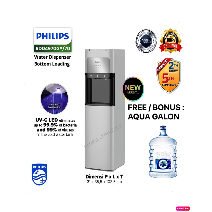 PHILIPS DISPENSER GALON BAWAH UV-C ADD4970GY