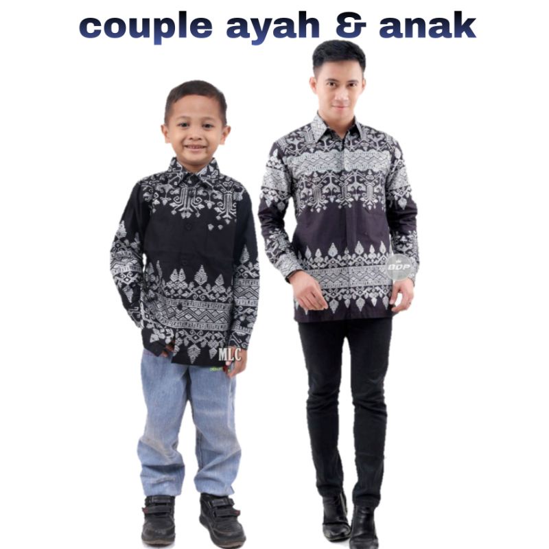 TERBARU Couple sweet || couple batik ayah dan anak cowok BATIK Inara Merah