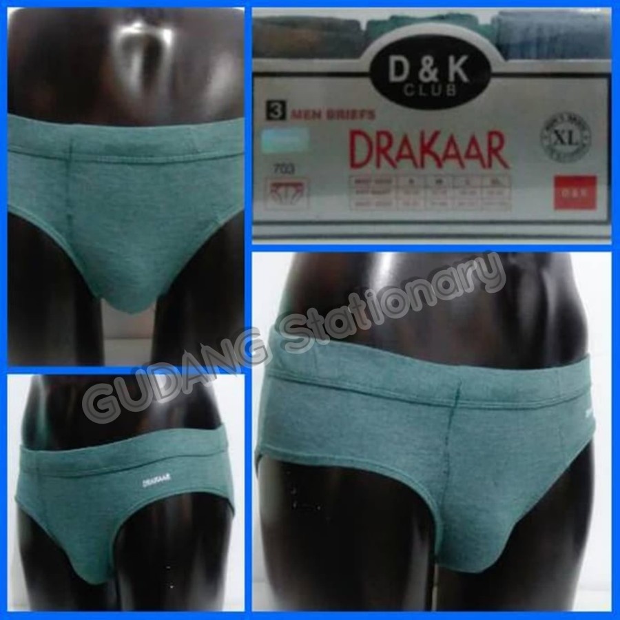 DRAKAAR Men Briefs 703 [ Isi 3 Piece ]