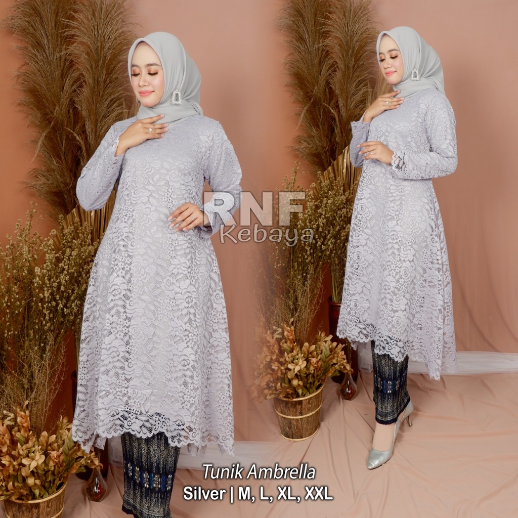 RNF&gt;  SET KURUNG UMBRELLA - KEBAYA TUNIK BRUKAT UMBRELLA - MODEL KEABYA BRUKAT TERLARIS DAN KEKINIAN