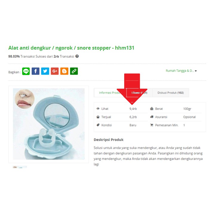 Jual Snore stopper alat bantu anti dengkur ngorok saat tidur   HHM131 Limited