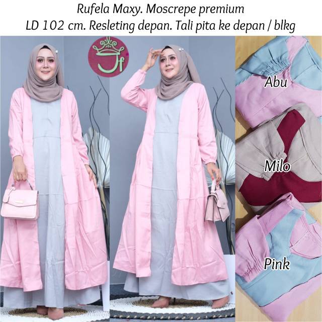 Gamis moskrepe sabiyan kombinasi warna