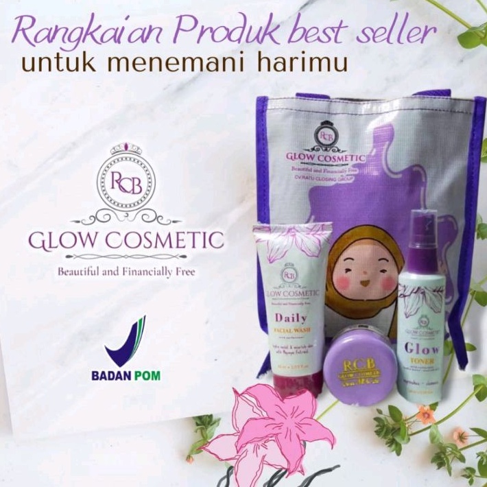 PAKET RCB GLOW COSMETIC GLOWING/PAKET LENGKAP RCB SKINCARE/CREAM ALL IN ONE RCB ECERAN / SERUM RCB /