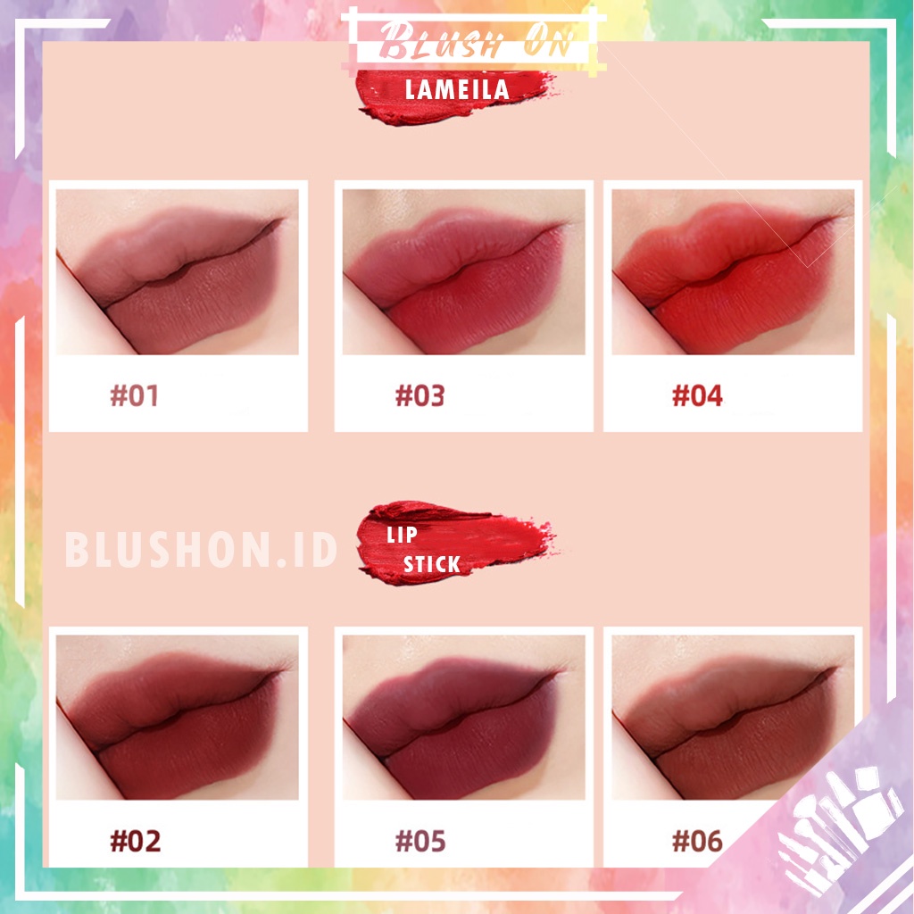 LAMEILA Lip Glaze Lipstick Liquid Moisturizing Lipstik Cair Tahan Lama Lip Gloss 1044