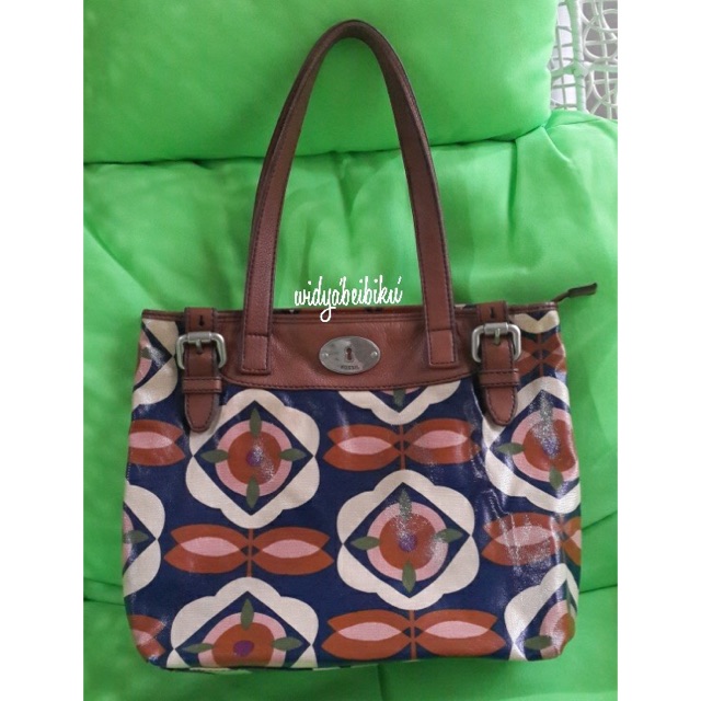 Preloved Fossil Keyper Blue Flower M