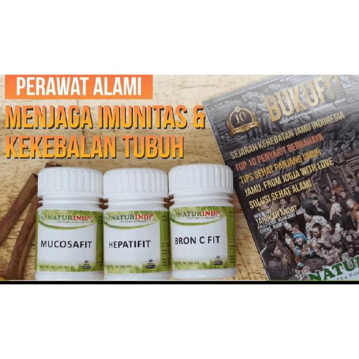 NATURINDO Obat Herbal Pencegah Covid 19 Meningkatkan Imunitas Dan Kekebalan Bron C Fit Hepatifit Muc