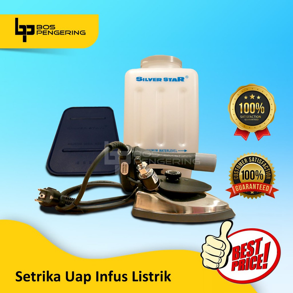 Setrika Uap Listrik Infus Merk Silver Star E-300 Electric Steam Iron