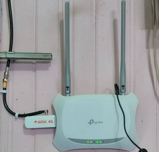 Paket modem router Antena yagi grid 2G 3G 4G tplink MR3420 Huawei e3372 pigtail