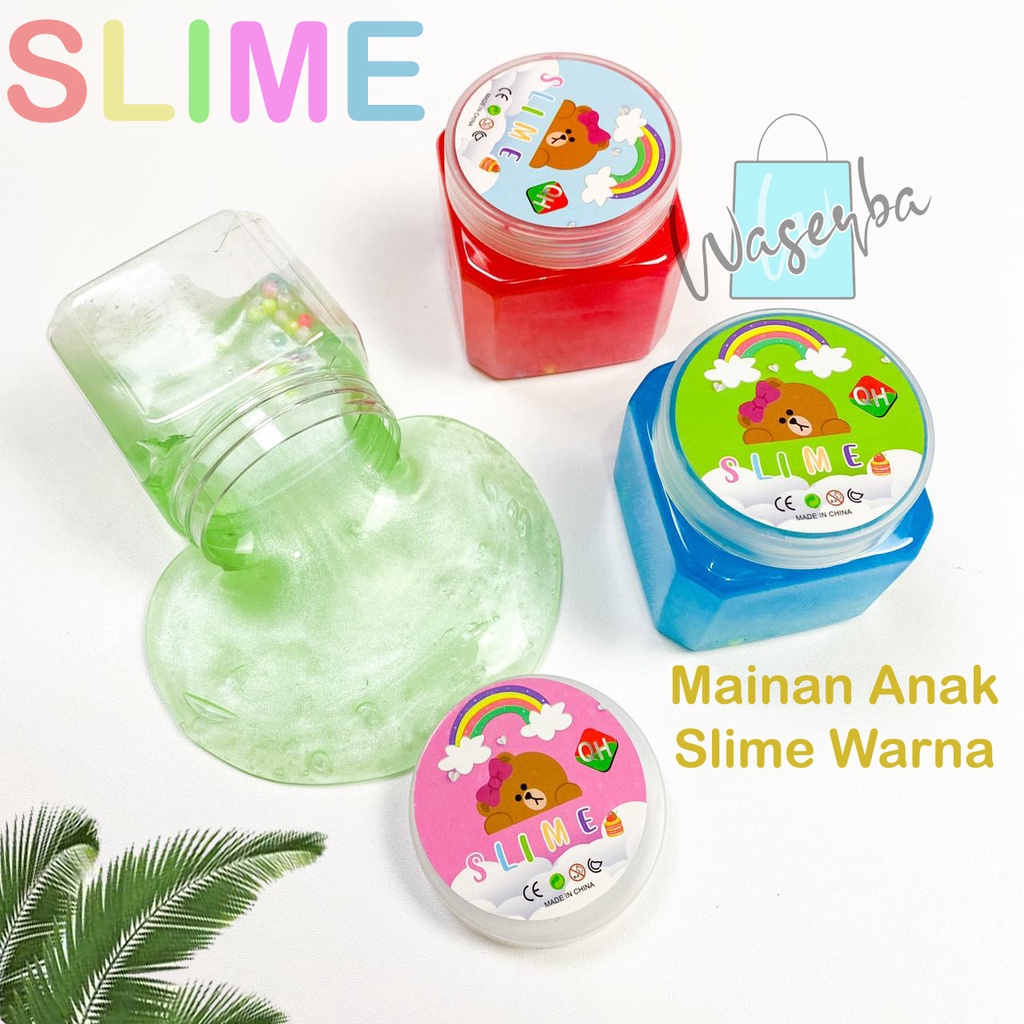 Slime Crystal Mud Clear Melatih Sensor Motorik Anak