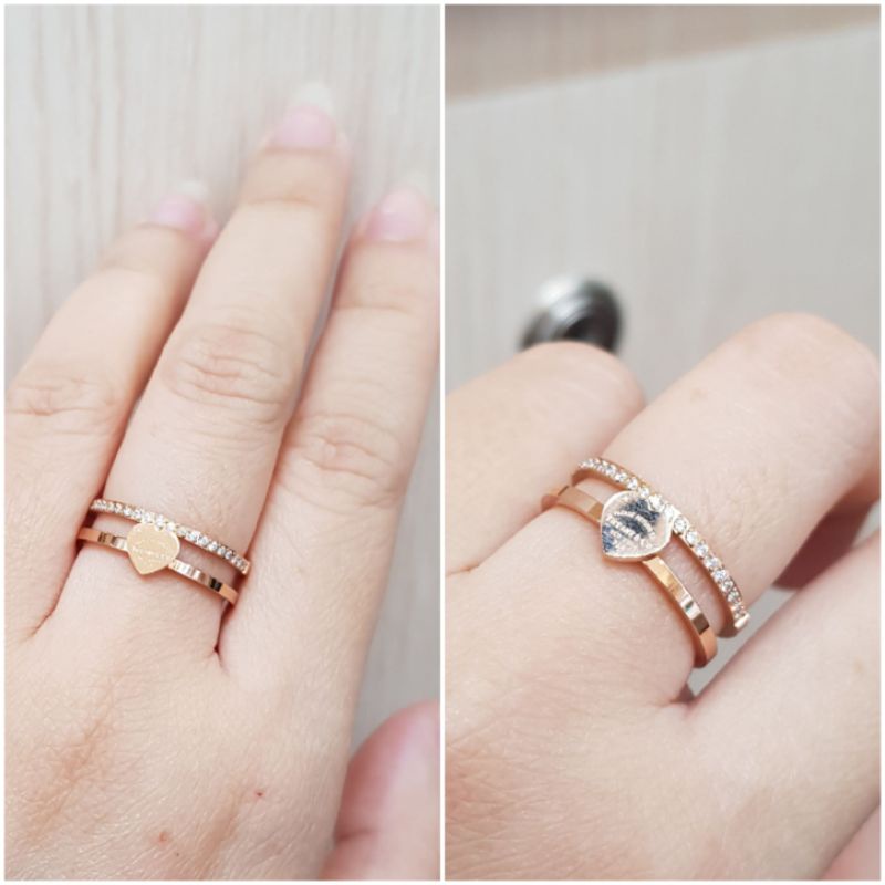 Cincin Titanium Clover Baris