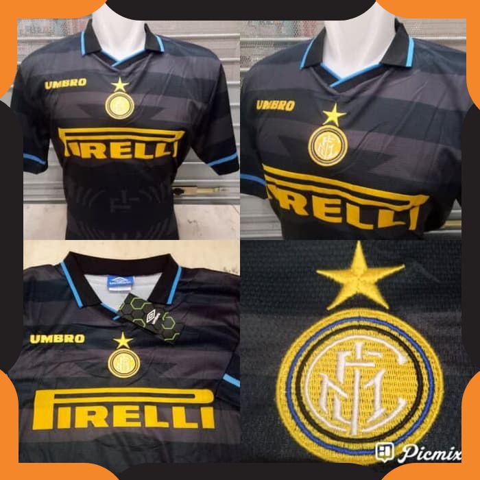 {COD}110 KAOS  JERSEY JERSEY  BOLA RETRO INTER MILAN AWAY 1997/1998 KOSTUM JERSY BOLA GRADE ORI