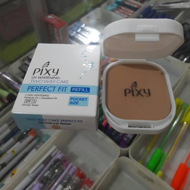 Pixy uv whitening two waycake perfect fit pocket size refil