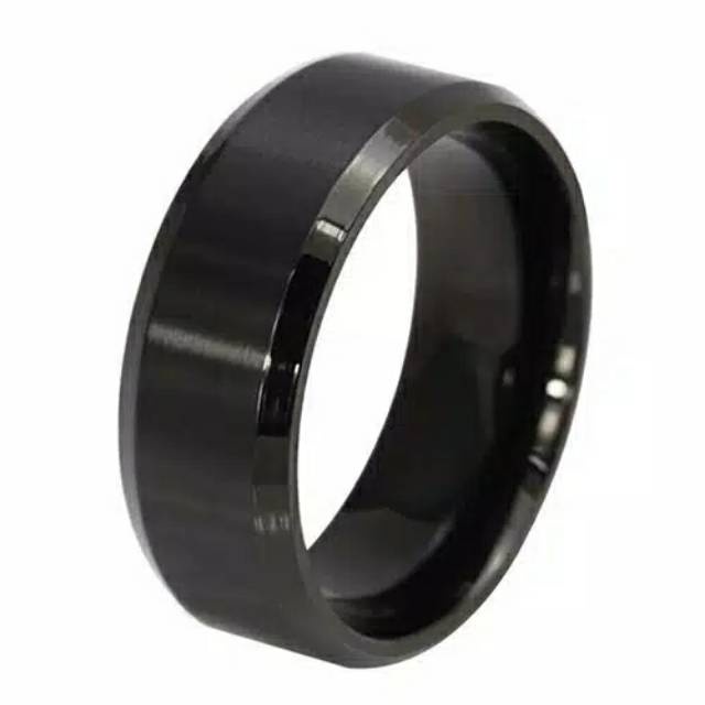 CINCIN titanium  cincin pria anti karat tidak luntur gold silver black