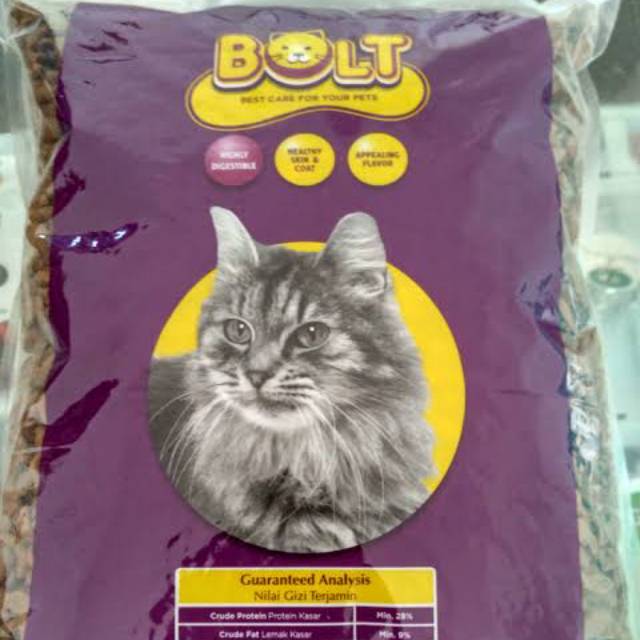 Bolt Makanan Kucing Kering || 1kg/1karung