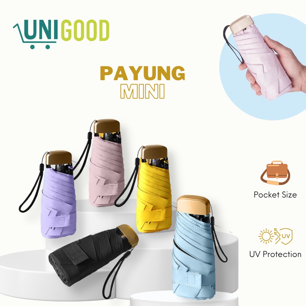 UNIGOOD - Payung Lipat Mini Premium Pocket Umbrella Anti UV