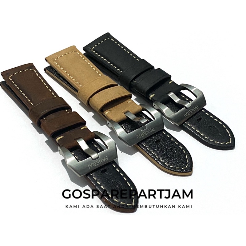 Strap Kalep Tali Kulit Suede 22mm 24mm 26mm Strap Cokelat Hitam untuk Jam Pria Jam Tangan Panerai Lu