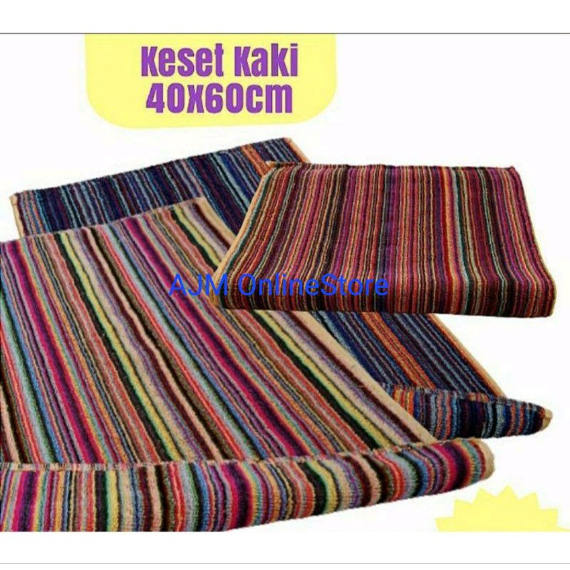 Keset handuk 40 x 60 salur murah / keset kamar mandi - tebal