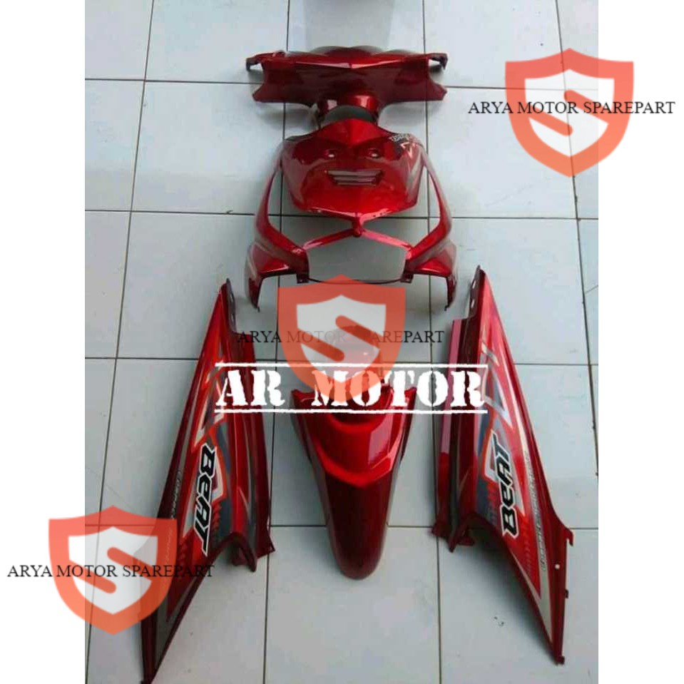 PROMO FULL BODY HALUS BEAT KARBU MERAH MAROON PLUS STIKER ARYA MOTOR