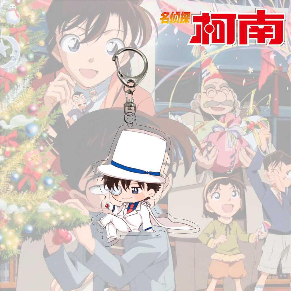 Agustin Conan Gantungan Kunci Liontin Hadiah Miniatur Scultures Anime Jepang Darah Panas Anime Key Ring