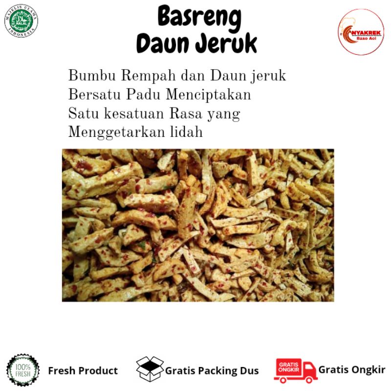 Basreng Daun Jeruk Basreng Pedas Keripik Basreng Cemilan Pedas Snack Camilan Basreng Stik 100 gr-2