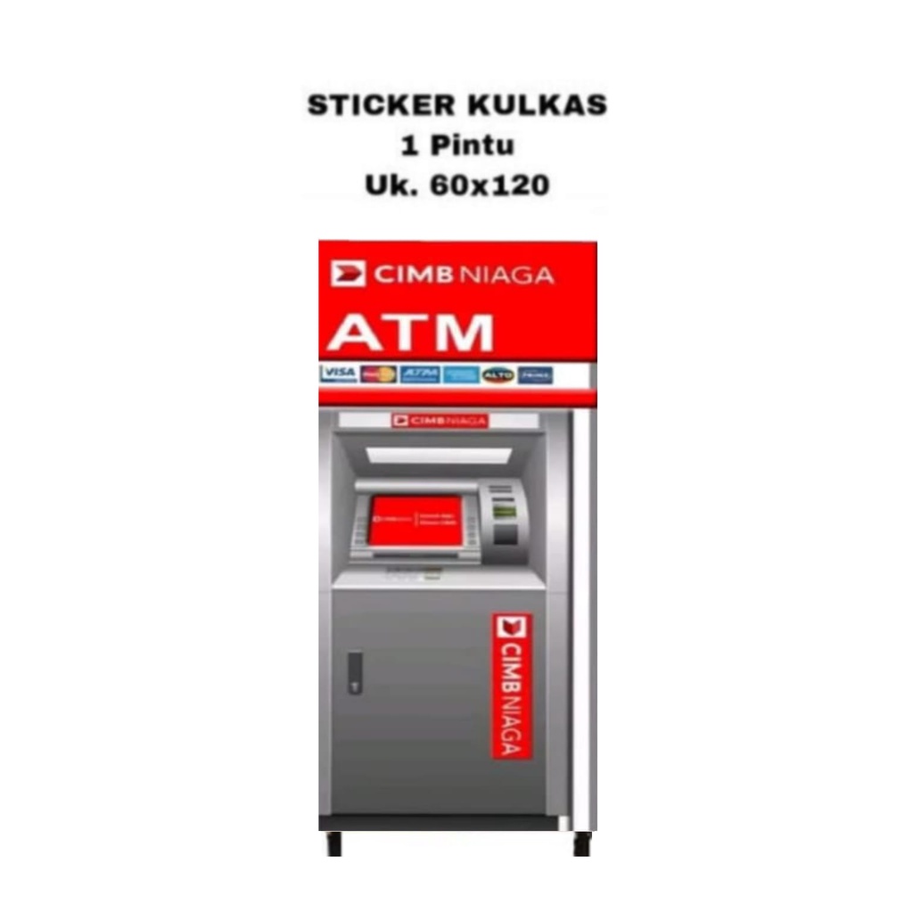 Sticker Kulkas 1Pintu Motif CIMB NI*** ATM