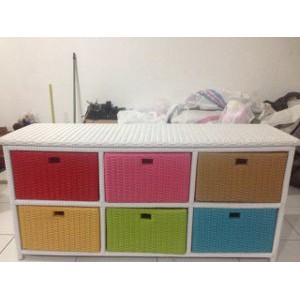 Lemari Rotan Sintetis   Rak Rotan