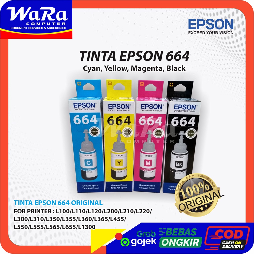 Tinta Printer Epson 664 ORIGINAL SEGEL RESMI