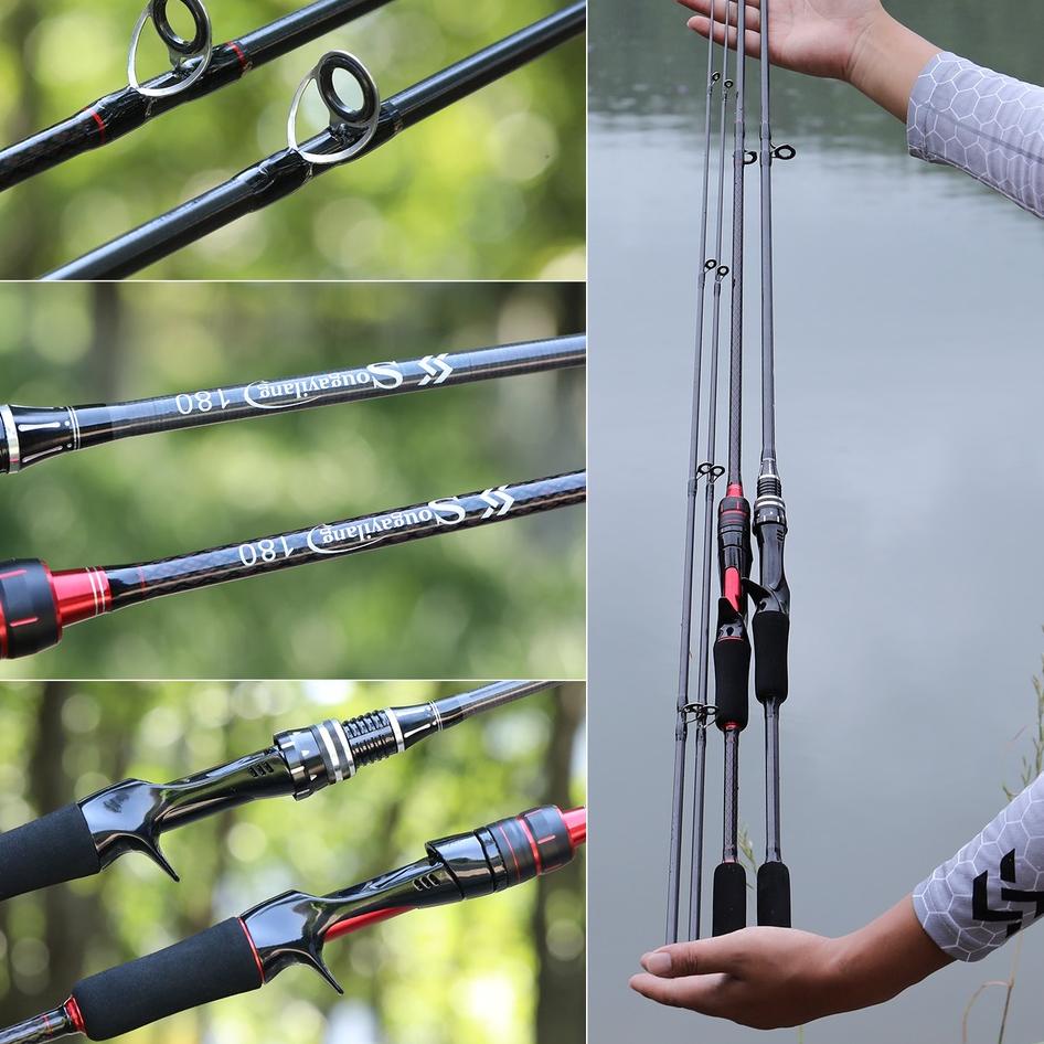 Super Peminat Spinning/Casting Fishing Rod Joran Pancing 1.8m/6ft Fishing Rod Carbon Fiber EVA Handle Fishing Tackle