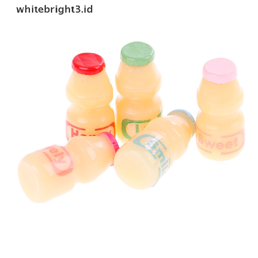 (whitebright3.id) 5pcs / lot Miniatur Minuman Susu Untuk Rumah Boneka