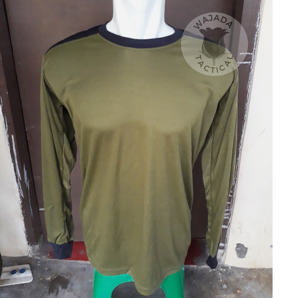 Kaos PDL  Hijau TNI Kaos Panjang Busa Menwa Linmas Hansip