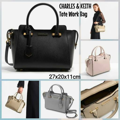 TAS CHARLES & KEITH TOTE WORK BAG