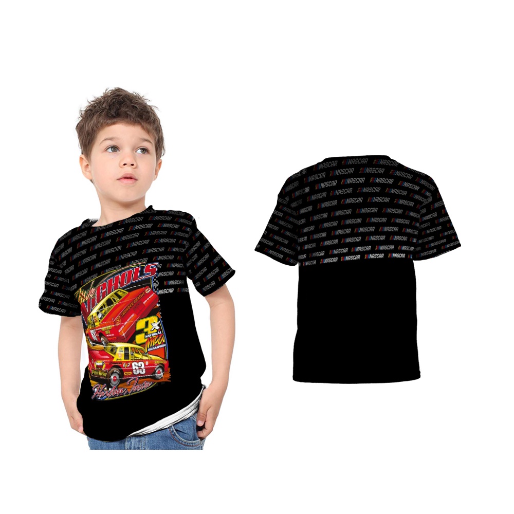 Baju Kaos Anak Nascar 1 Full Print Printing Premium