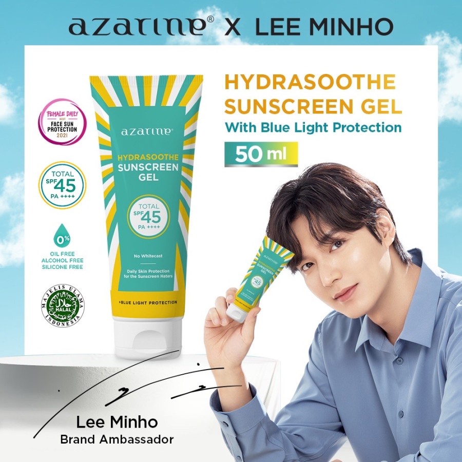 [NEW] Sunscreen Azarine Hydrasoothe Sunscreen Gel SPF 45++++ (Kemasan Baru Tanpa Box)