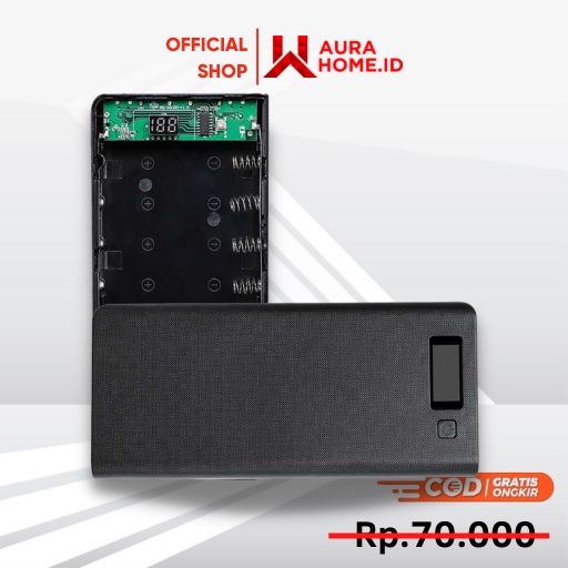 Power Bank Case 8x18650 2 Port + Display / Case Casing Power Bank Power Bang Charger Fast Charging B