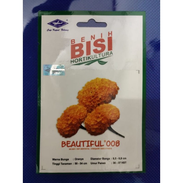 

BISI- Benih/ Biji Bunga Marigold Beautiful 008 1 Pack isi 10 Biji