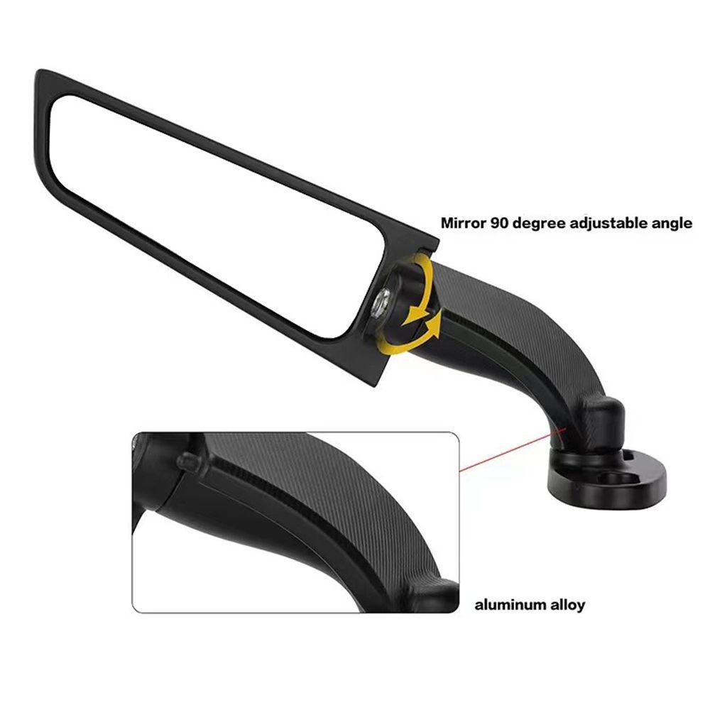 Populer 1pasang Kaca Spion Sayap Angin Motor Modifikasi Universal Adjustable Mirror Spoiler Untuk KAWASAKI