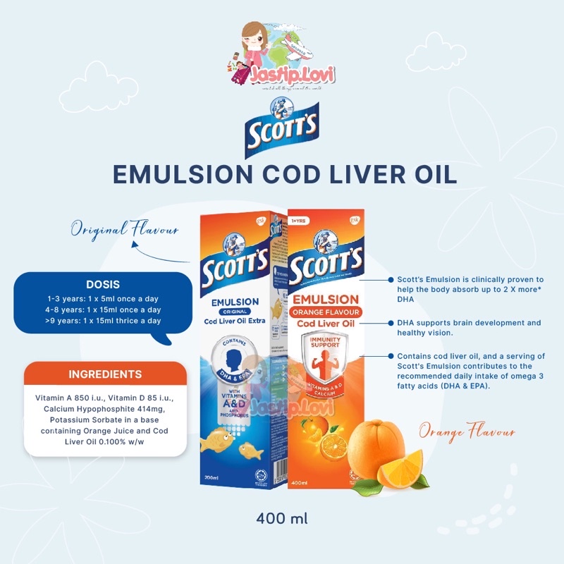 Scott's Emulsion Singapore COD liver oil - minyak ikan