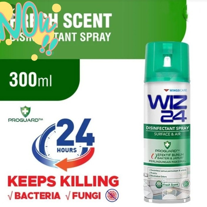 WIZ24 Disinfectant Spray 300ml - Hijau