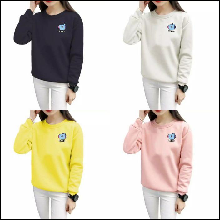 KAOS ANAK REMAJA ICON BT21 10-15THN / TSHIRT LENGAN PANJANG ABG BTS - KUNING, COOKY