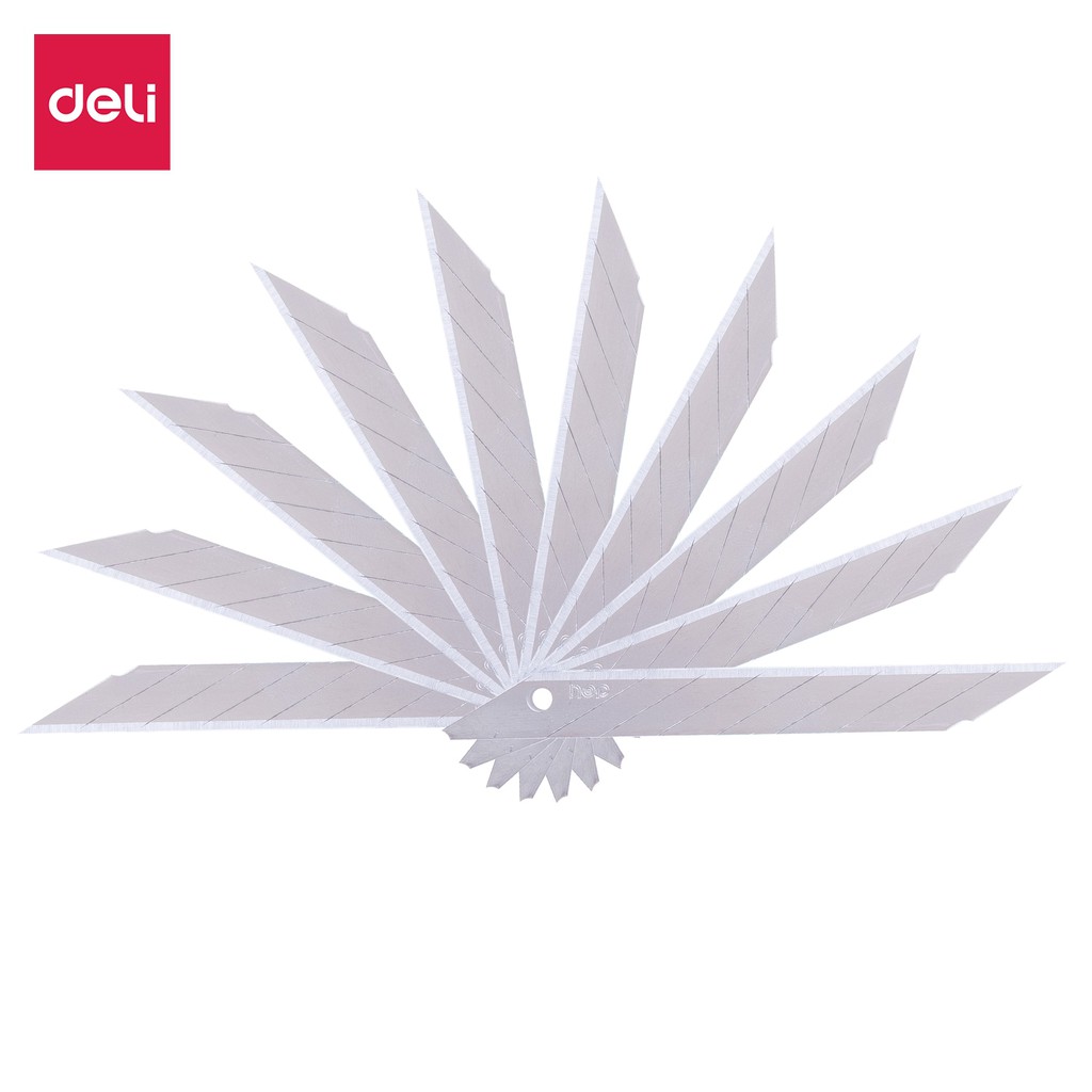 

Deli Isi Cutter / Pisau Cutter desain keras, kuat dan tahan lama 10pcs/box E2015