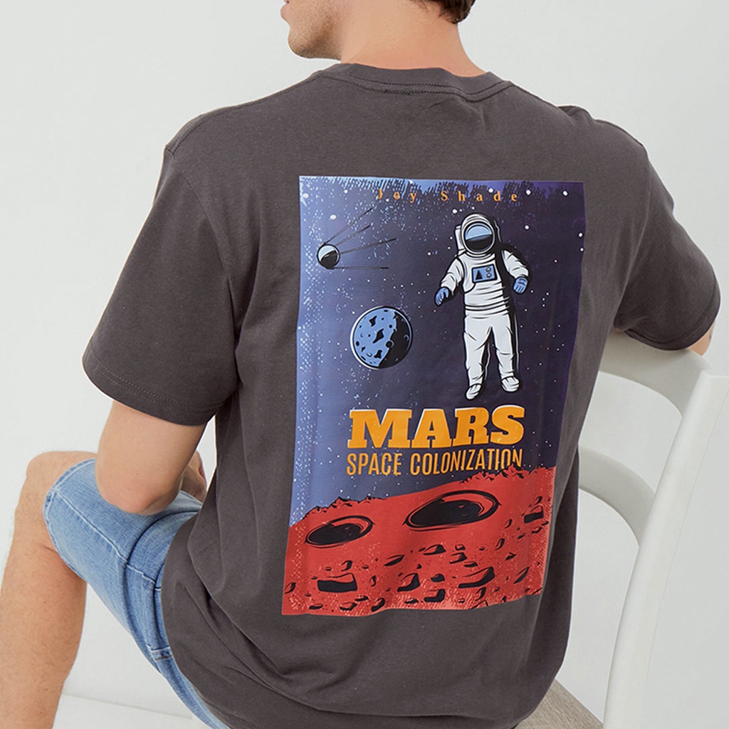 JOY SHADE Kaos Print MARS Circular Knit T-Shirt