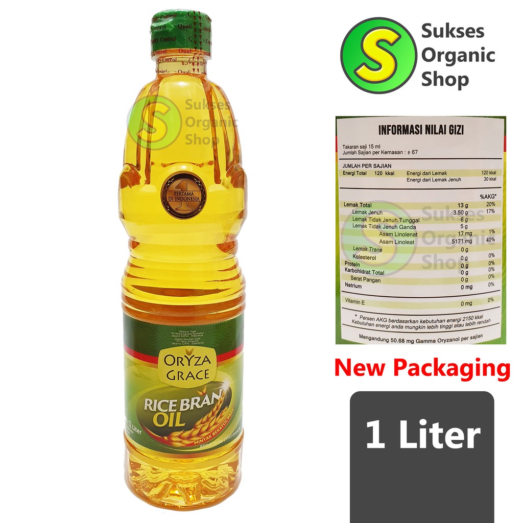 

Rice Bran Oil/Minyak Goreng Bekatul Padi | 1L | Oryza Grace