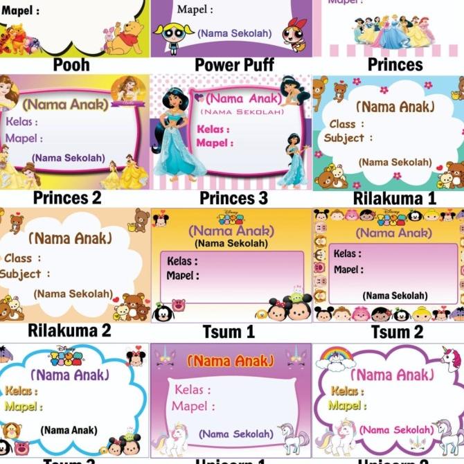

(BISA COD) Stiker Buku Motif Cewek 3b/Label Buku/Stiker Nama Buku/Label Nama Buku FREE ONGKIR Kode 1330