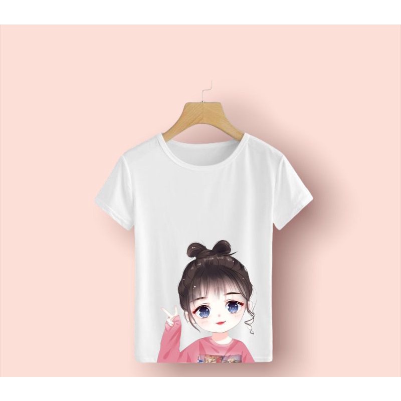 N2-KAOS ANAK MOTIF GIRLY CUTE SUPER KEREN